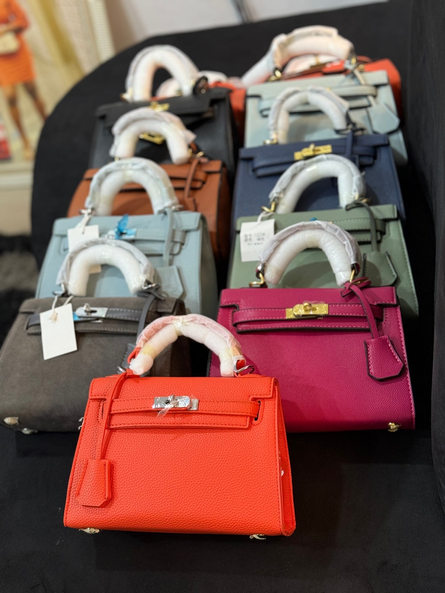 Clear shelve herms bag