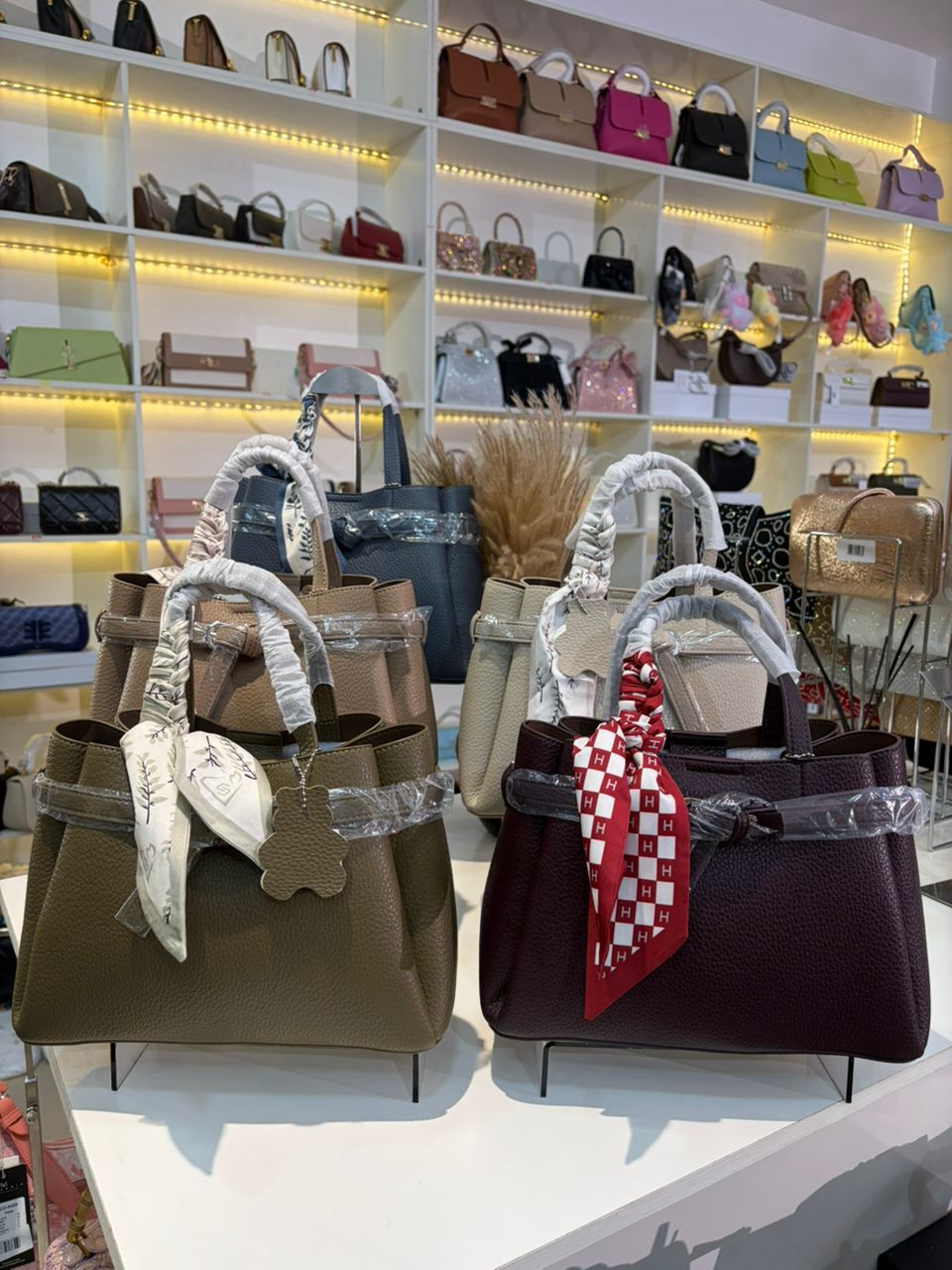 Luxury Tote Bag with Scarf
