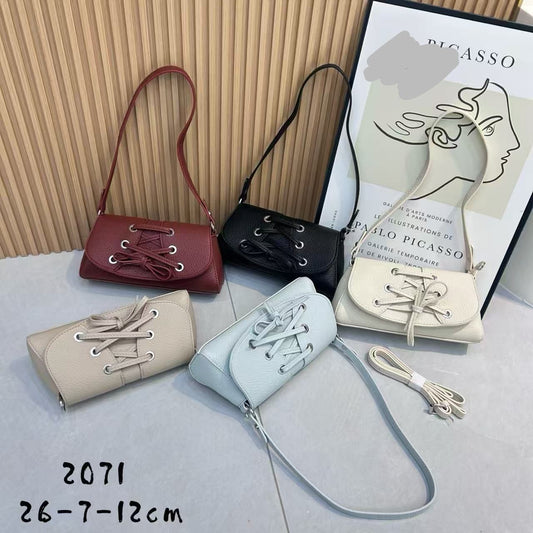 Corset-Inspired Lace-Up Crossbody Wallet