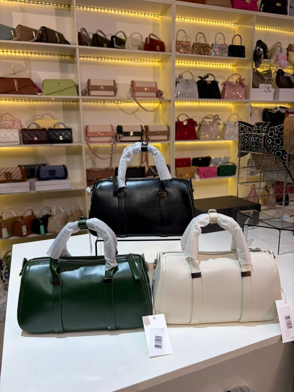 Classic Boston Barrel Bag with Double Handles