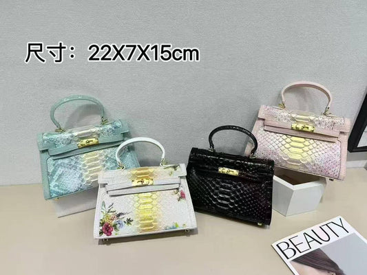 Exotic Python Pattern Kelly Bag