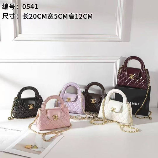Mini Quilted Top-Handle Chain Bag